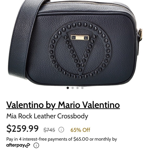 Valentino Handbags - Valentino Black Leather Crossbody Bag